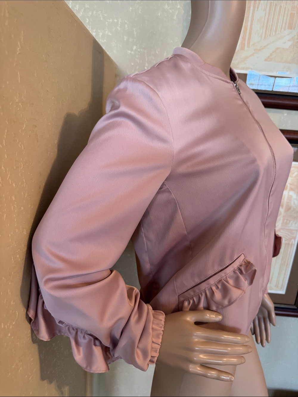 Zara Trafaluc Satiny Zip Jacket sz S NWT